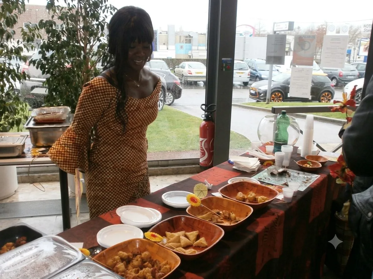Buffet afro-antillais lors d'un cocktail d'entreprise à Rennes